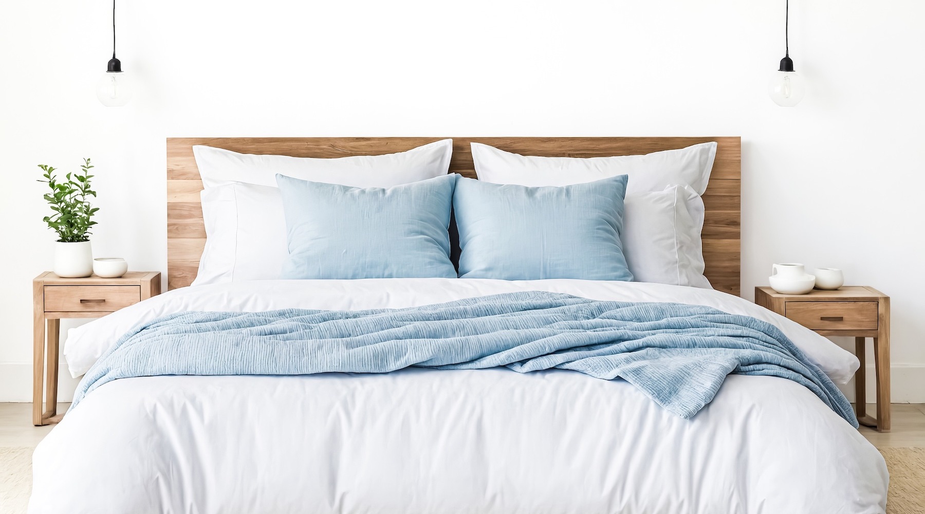 a bedroom with a bed